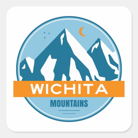 Wichita Mountains Oklahoma Vierkante Sticker (Voorkant)