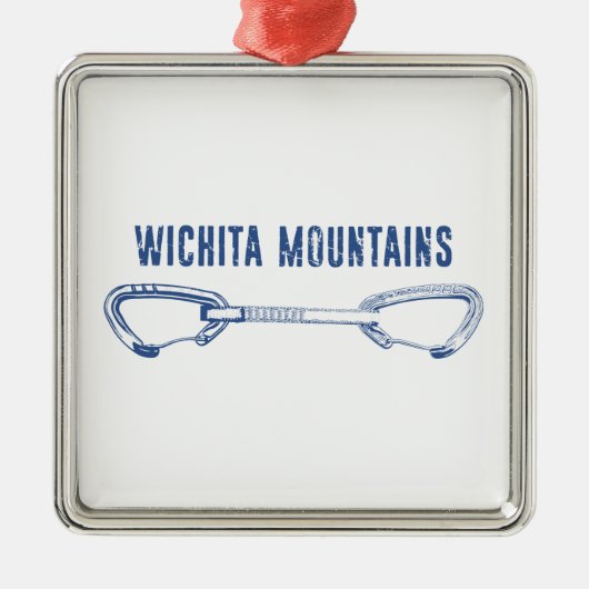 Wichita Mountains Rock-klimmer, Quickdraw Metalen Ornament (Voorkant)