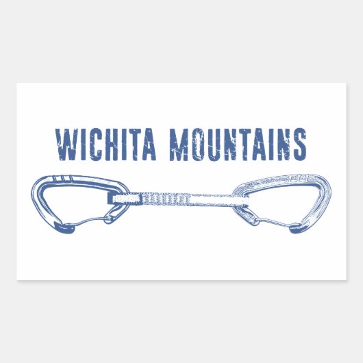 Wichita Mountains Rock-klimmer, Quickdraw Rechthoekige Sticker (Voorkant)