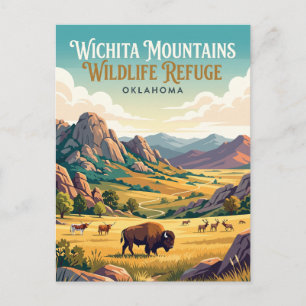 Wichita Mountains Wildlife Refuge Oklahoma Briefkaart