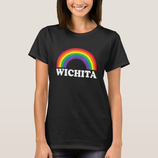 Wichita Rainbow LGBTQ Gay Pride Lesbians Queer T-shirt (Voorkant)