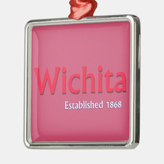 Wichita Vastgestelde Premium Square-siervoorwerpen Metalen Ornament (Links)