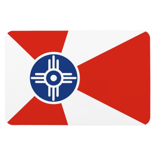 Wichita vlag Kansas staat Amerika Magneet (Horizontaal)