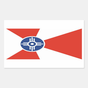 Wichita vlag Kansas staat Amerika Rechthoekige Sticker