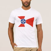 Wichita vlag Kansas staat Amerika T-shirt (Voorkant)