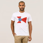 Wichita vlag Kansas staat Amerika T-shirt (Voorkant volledig)