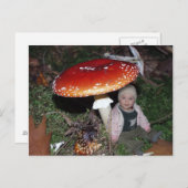 Wichtel - Zwerg unter dem Fliegenpilz Briefkaart (Voorkant / Achterkant)