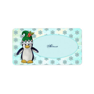 Wichtelpinguin Adressaufkleber Etiket