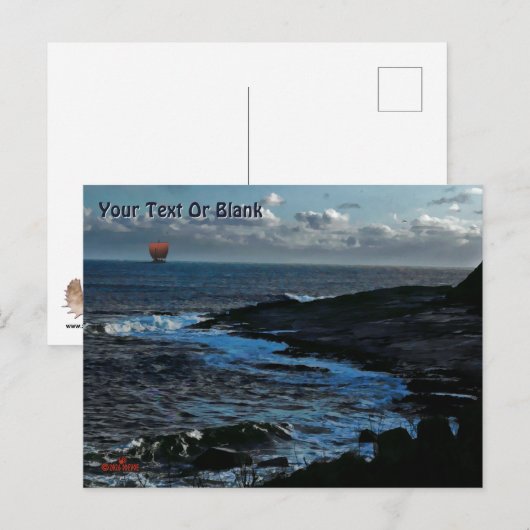 Wick Bay Viking-langskip Briefkaart (Voorkant / Achterkant)