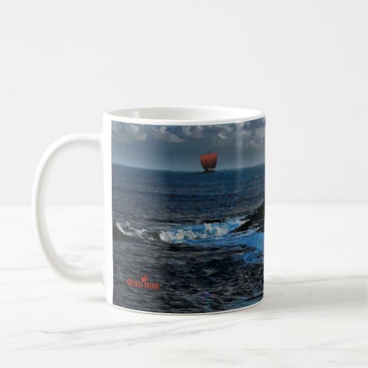 Wick Bay Viking-langskip Koffiemok (Links)