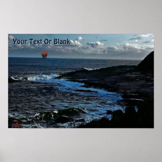 Wick Bay Viking-langskip Poster (Voorkant)