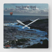 Wick Bay Viking-langskip Vierkante Klok (Voorkant)
