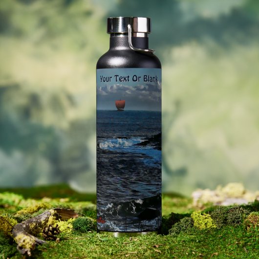 Wick Bay Viking-langskip Waterfles (Buiten (Gedraaid) )