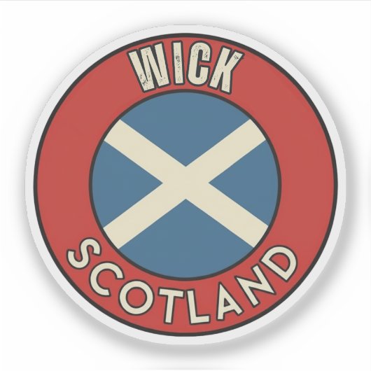 Wick, Schotland Sticker (Voorkant)