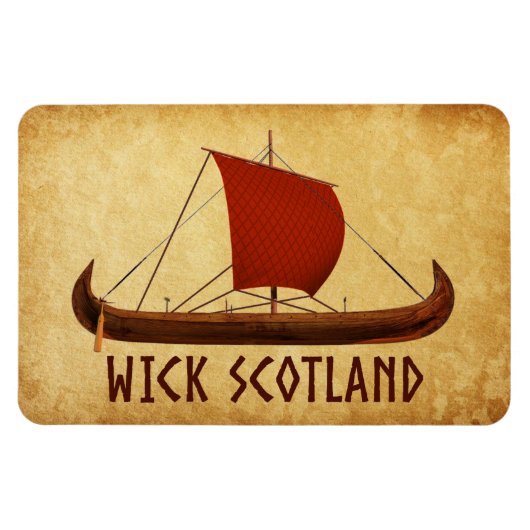 Wick Schotland Viking Schip Magneet (Horizontaal)