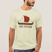 Wick Schotland Viking-schip T-shirt (Voorkant)