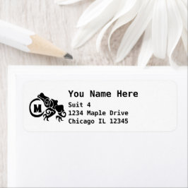 Wick Tribal Frog Monogram Etiket