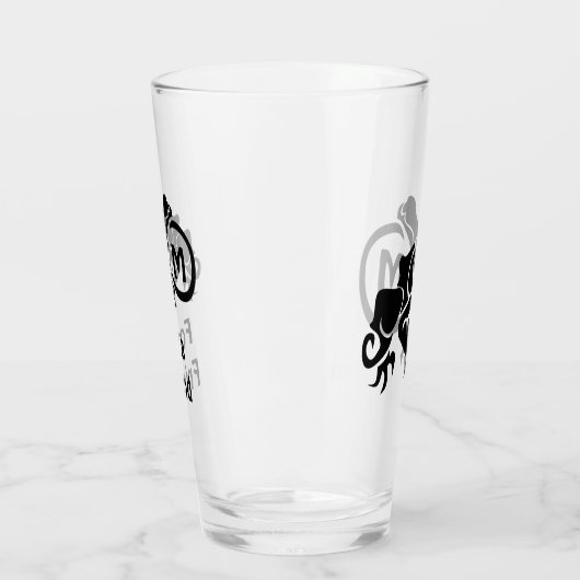 Wick Tribal Frog Monogram Glas (Links)