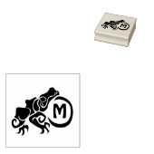 Wick Tribal Frog Monogram Rubberstempel (Gestempeld)