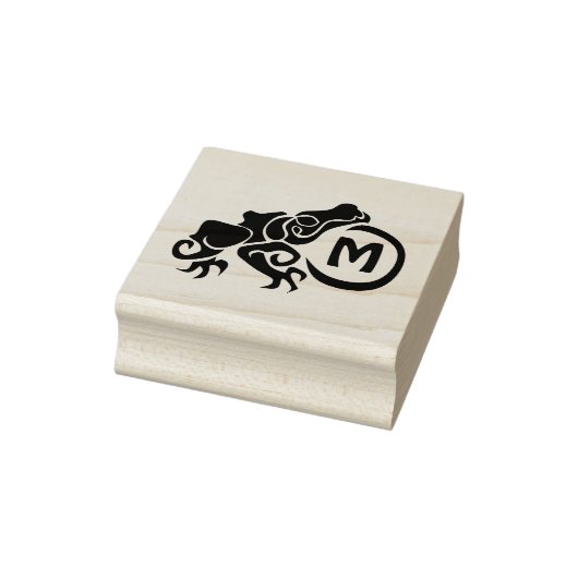 Wick Tribal Frog Monogram Rubberstempel (Stempel)