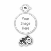 Wick Tribal Frog Monogram Sticker (Voorkant)