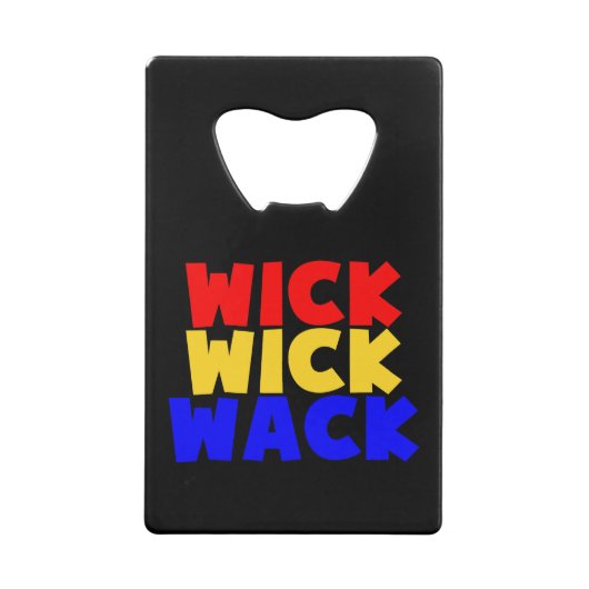 Wick Wick Wack Creditkaart Flessenopener (Achterkant)