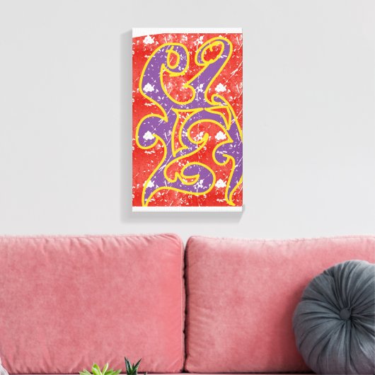 wicked abstract tribal design canvas afdruk (Insitu (Woonkamer))
