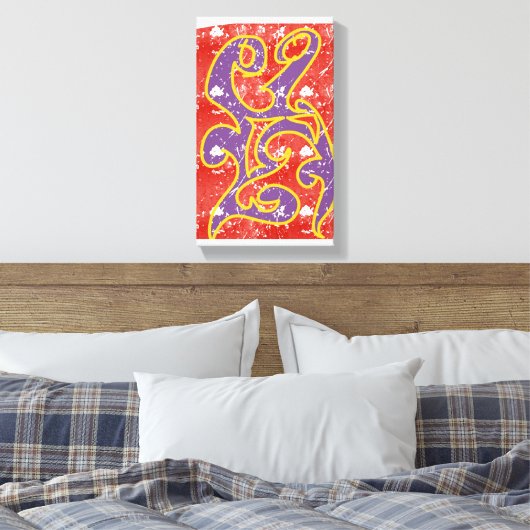 wicked abstract tribal design canvas afdruk (Insitu (Slaapkamer))