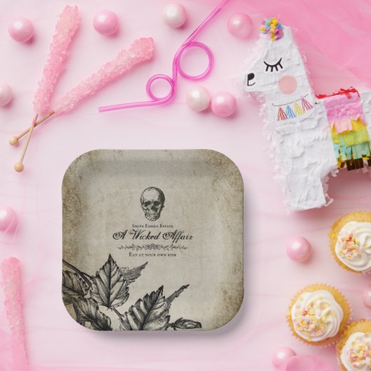 Wicked Affair Halloween -  gebruik Papieren Bordje (Feest)
