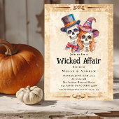 Wicked Affair Halloween  Gothic Skull Invit Kaart