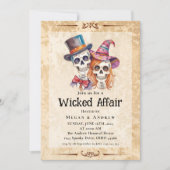 Wicked Affair Halloween  Gothic Skull Invit Kaart (Voorkant)