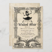 Wicked Affair Halloween  Gothic Skull Kaart (Voorkant / Achterkant)
