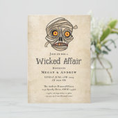 Wicked Affair Halloween  Gothic Skull Kaart (Staand voorkant)