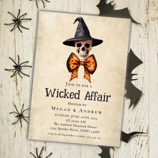 Wicked Affair Halloween  Gothic Skull Kaart