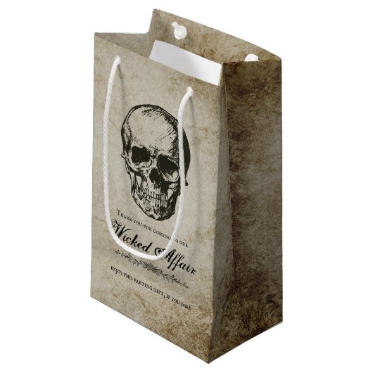 Wicked Affair Halloween Party  schedel Klein Cadeauzakje (Voorkant Gekanteld)