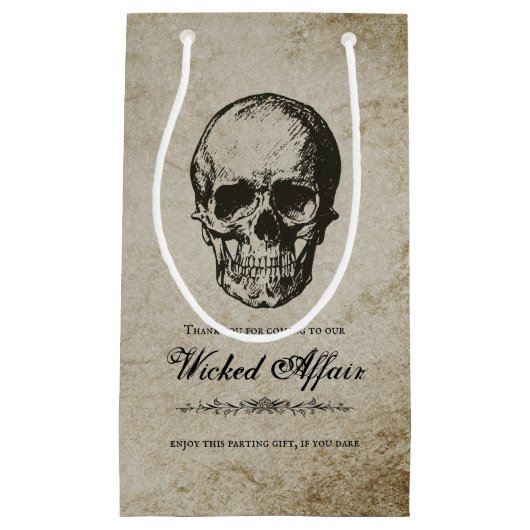 Wicked Affair Halloween Party schedel Klein Cadeauzakje (Voorkant)