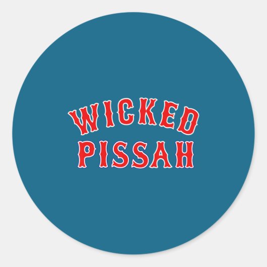 Wicked Ah Er Boston New England Southie _1 Ronde Sticker (Voorkant)