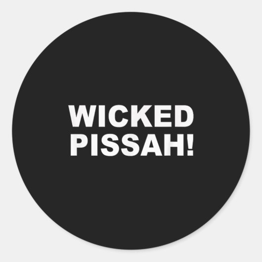 Wicked Ah! Funny Awesome Er New England  Ronde Sticker (Voorkant)