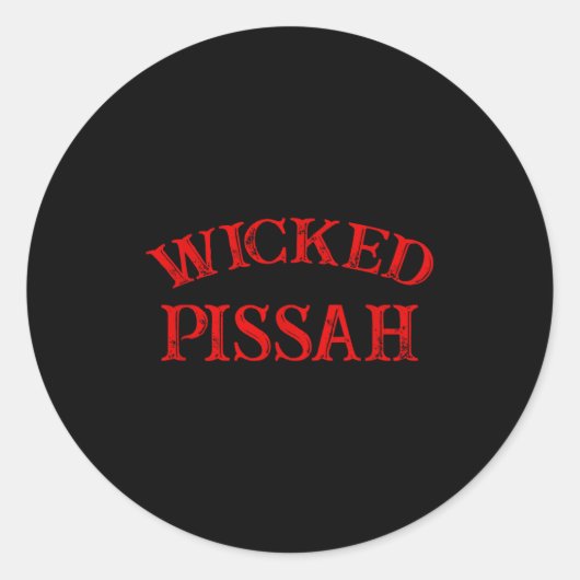 Wicked Ah Funny Er Boston New England Southie  Ronde Sticker (Voorkant)