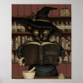 Wicked Apothecary Halloween Cat Poster (Voorkant)