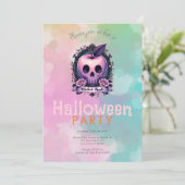 Wicked Apple Poison Creepy Halloween Party Kaart (Staand voorkant)