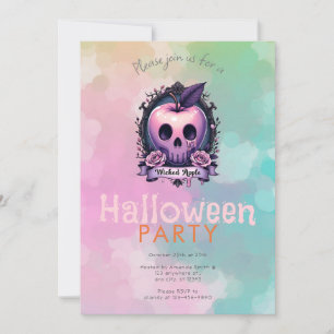 Wicked Apple Poison Creepy Halloween Party Kaart
