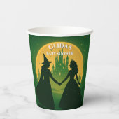 Wicked Baby Shower Cups - Elphaba & Glinda Party Papieren Bekers (Achterkant)