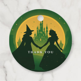 Wicked Baby shower Favoriet Tags - Elphaba & Glind Bedankjes Labels