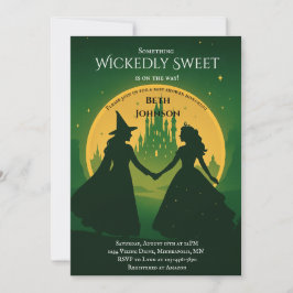 Wicked Baby shower Invitation | Elphaba & Glinda Kaart