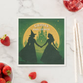 Wicked Baby Shower Napkins- Elphaba & Glinda Party Servet (Insitu)