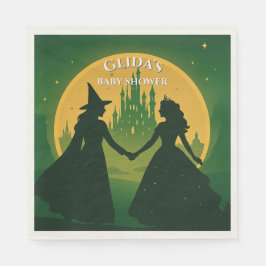 Wicked Baby Shower Napkins- Elphaba & Glinda Party Servet
