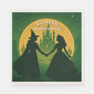 Wicked Baby Shower Napkins- Elphaba & Glinda Party Servet
