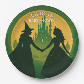 Wicked Baby Shower Plates | Glinda & Elphaba Party Papieren Bordje (Voorkant)