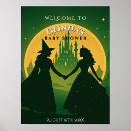 Wicked Baby shower Welkom Poster -Elphaba &Glinda